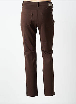 Pantalon slim stretch taille normale marron STARLING femme