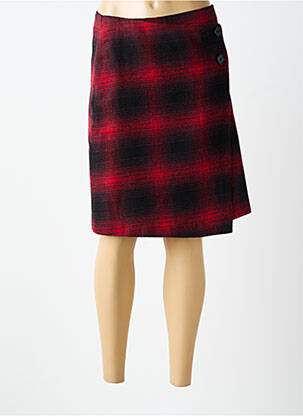 Jupe mi-longue taille à pinces rouge GARDEUR femme