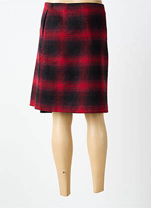 Jupe mi-longue taille à pinces rouge GARDEUR femme