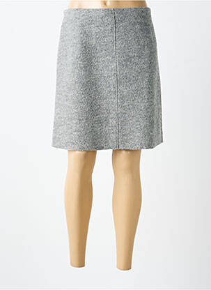 Jupe courte coupe droite gris OUI femme