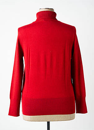 Pull col roulé stretch manches longues rouge BETTY BARCLAY femme
