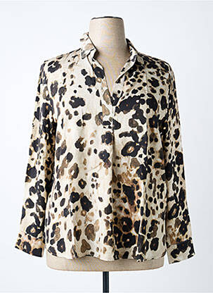 Blouse tissage popeline manches longues beige BETTY BARCLAY femme