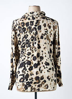 Blouse tissage popeline manches longues beige BETTY BARCLAY femme