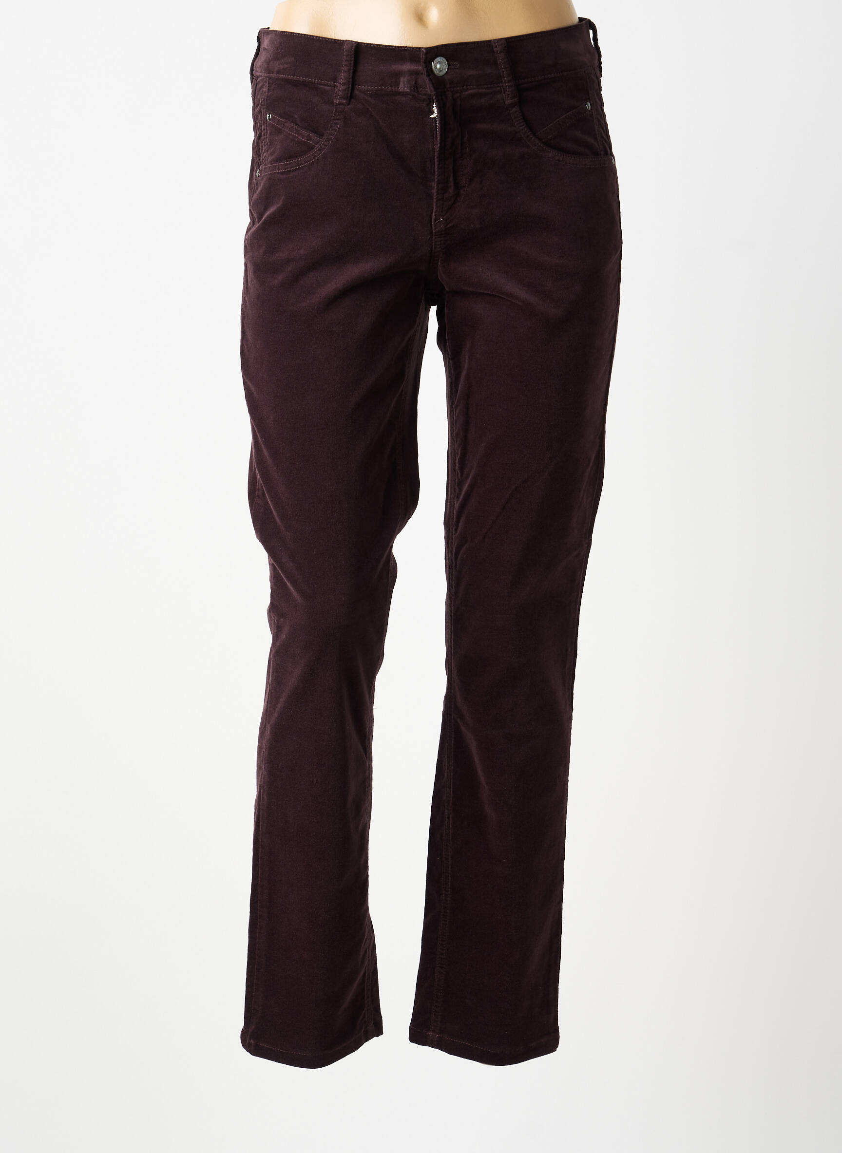 Pantalon slim stretch taille normale violet GARDEUR femme