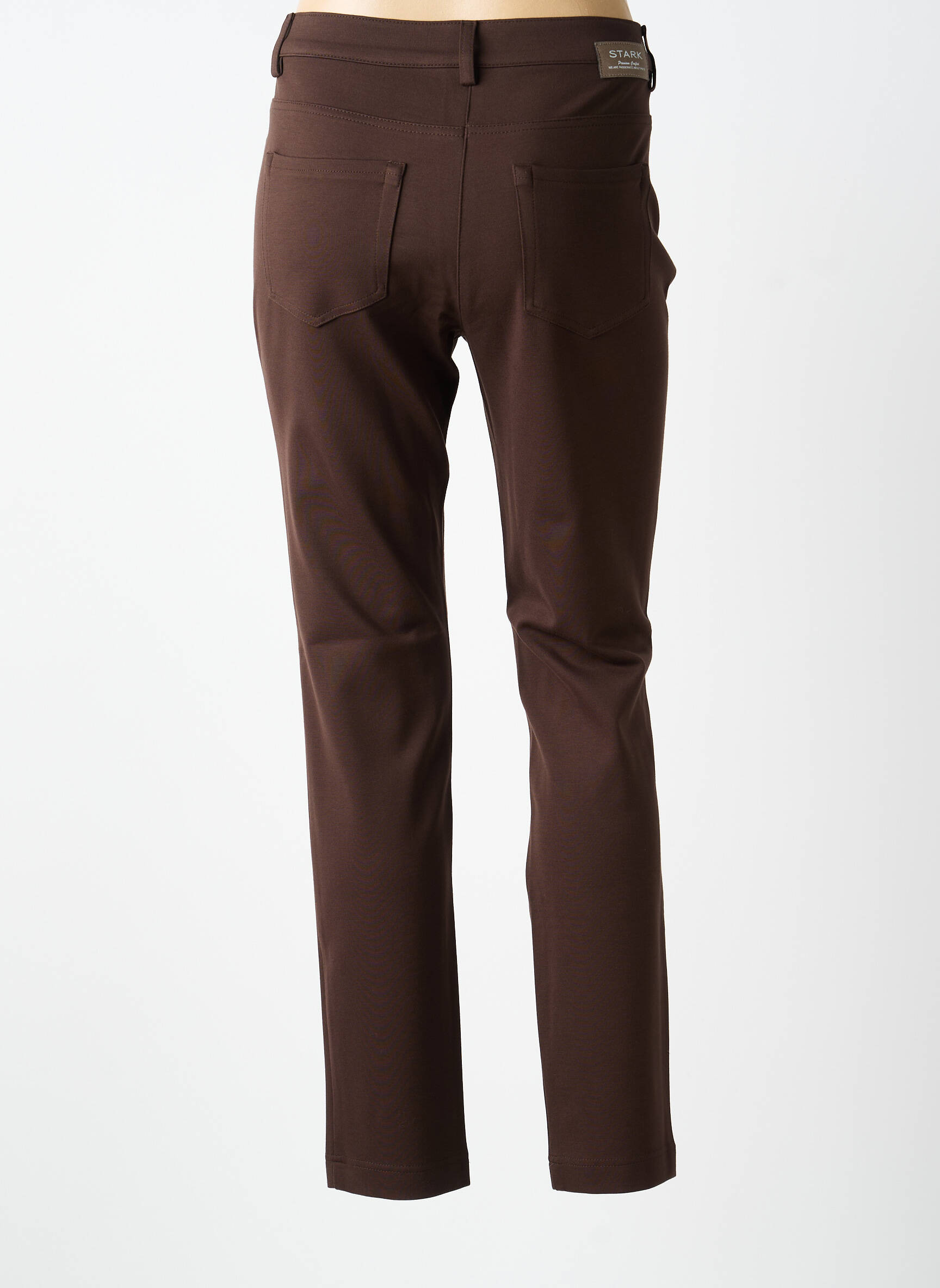 Pantalon slim stretch taille normale marron STARLING femme
