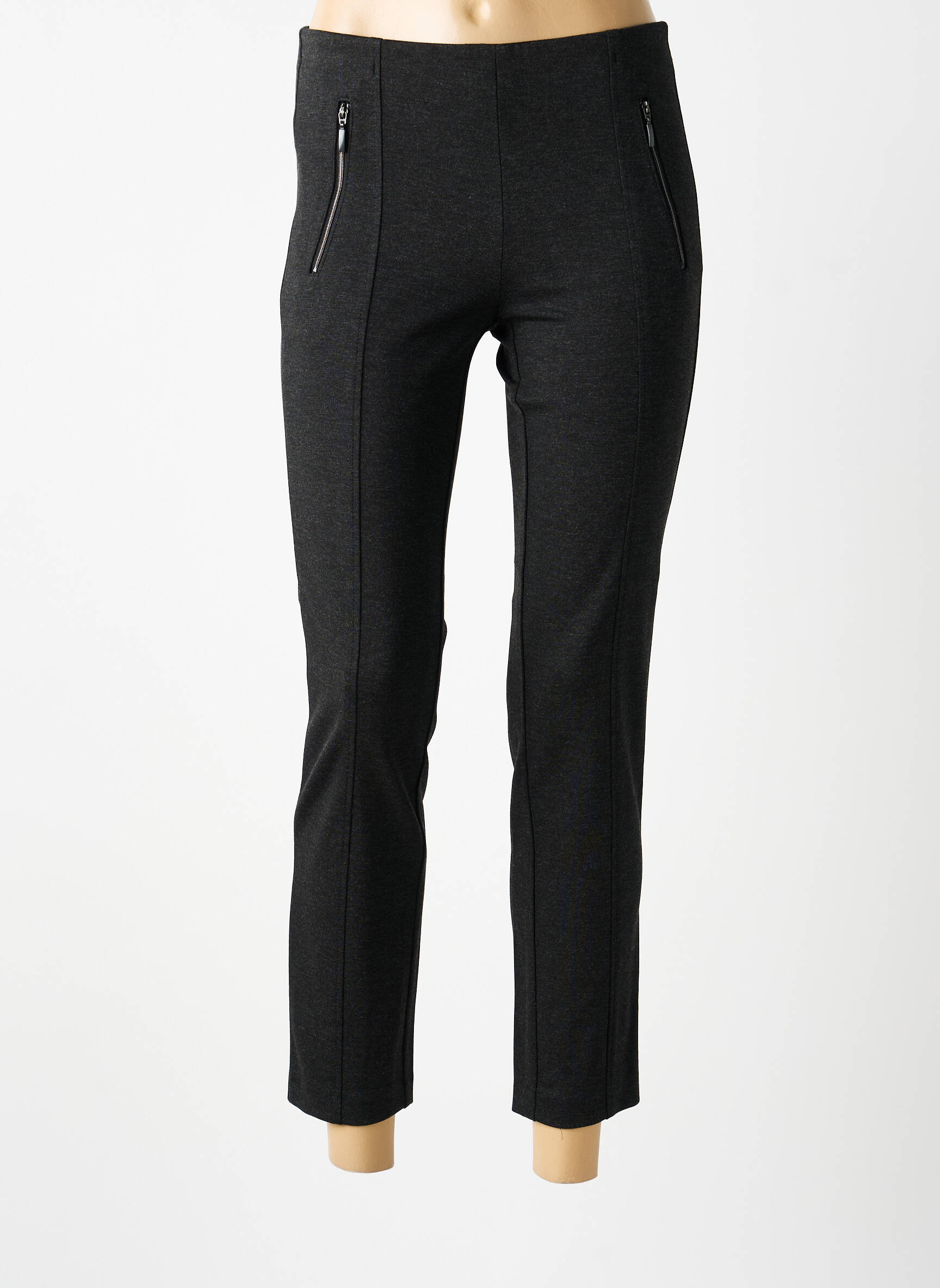 Pantalon 7/8 taille haute taille haute gris STARK femme