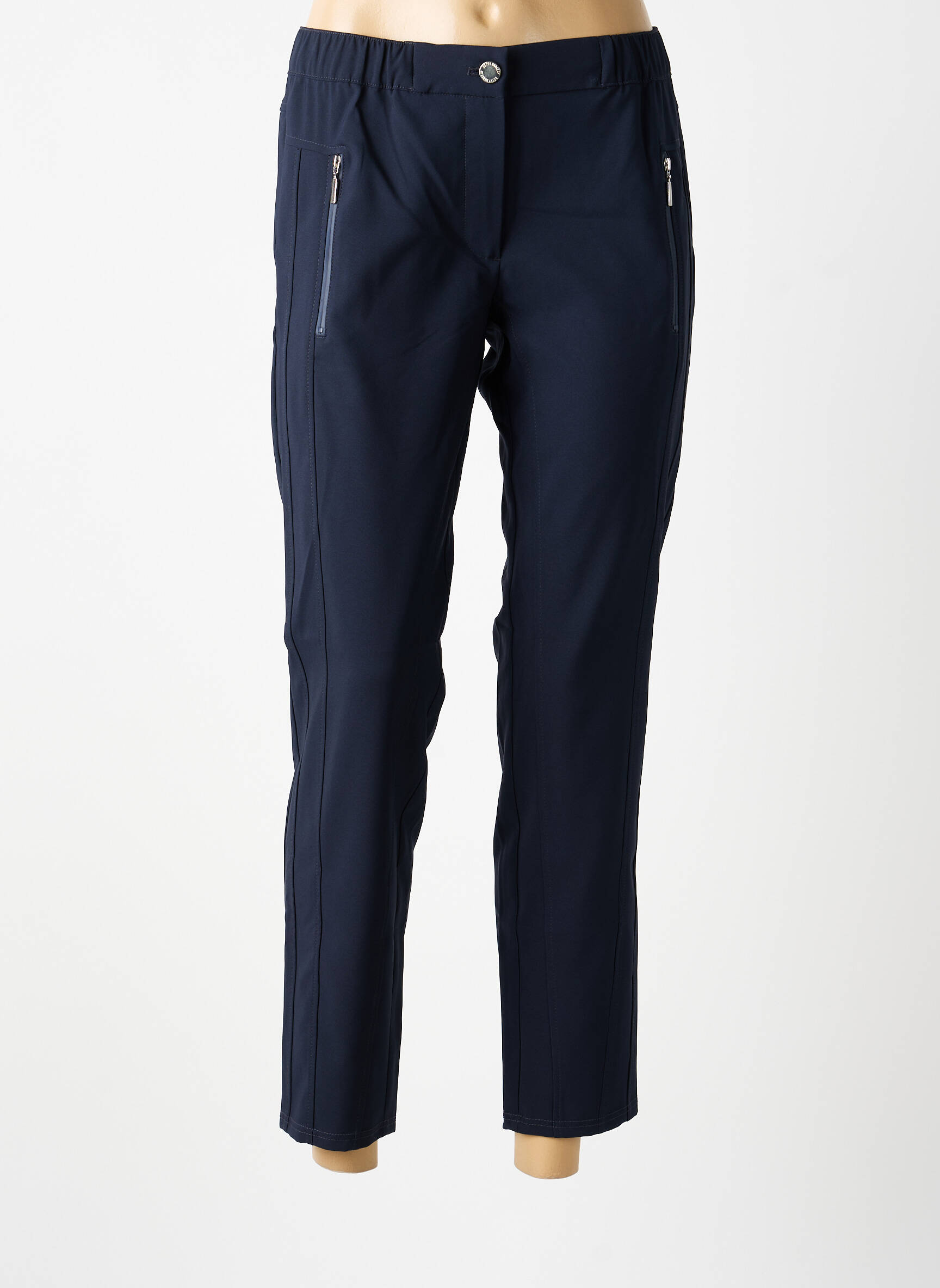 Pantalon 7/8 taille élastique taille normale bleu BETTY BARCLAY femme