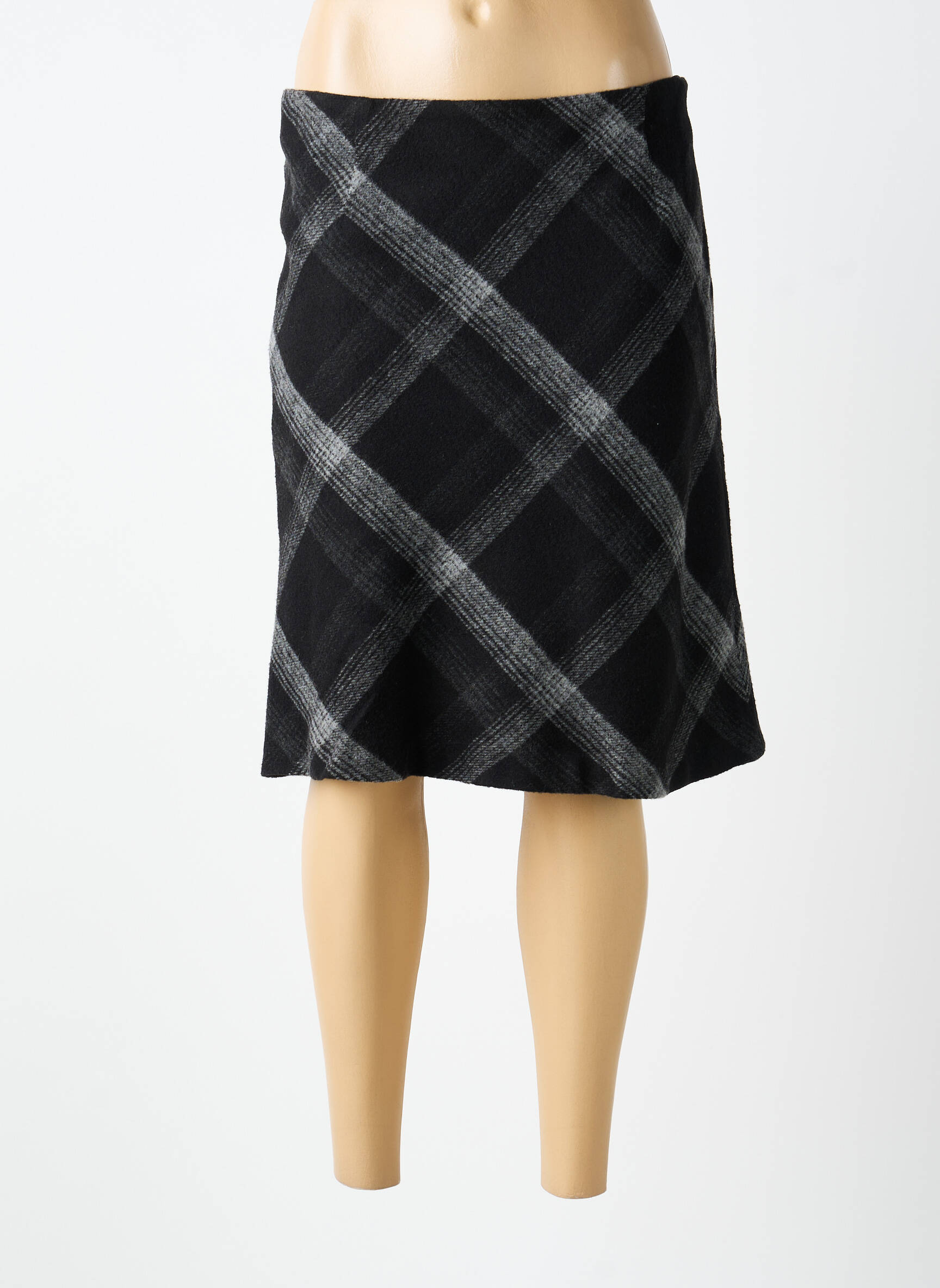 Jupe mi-longue taille à pinces noir GARDEUR femme