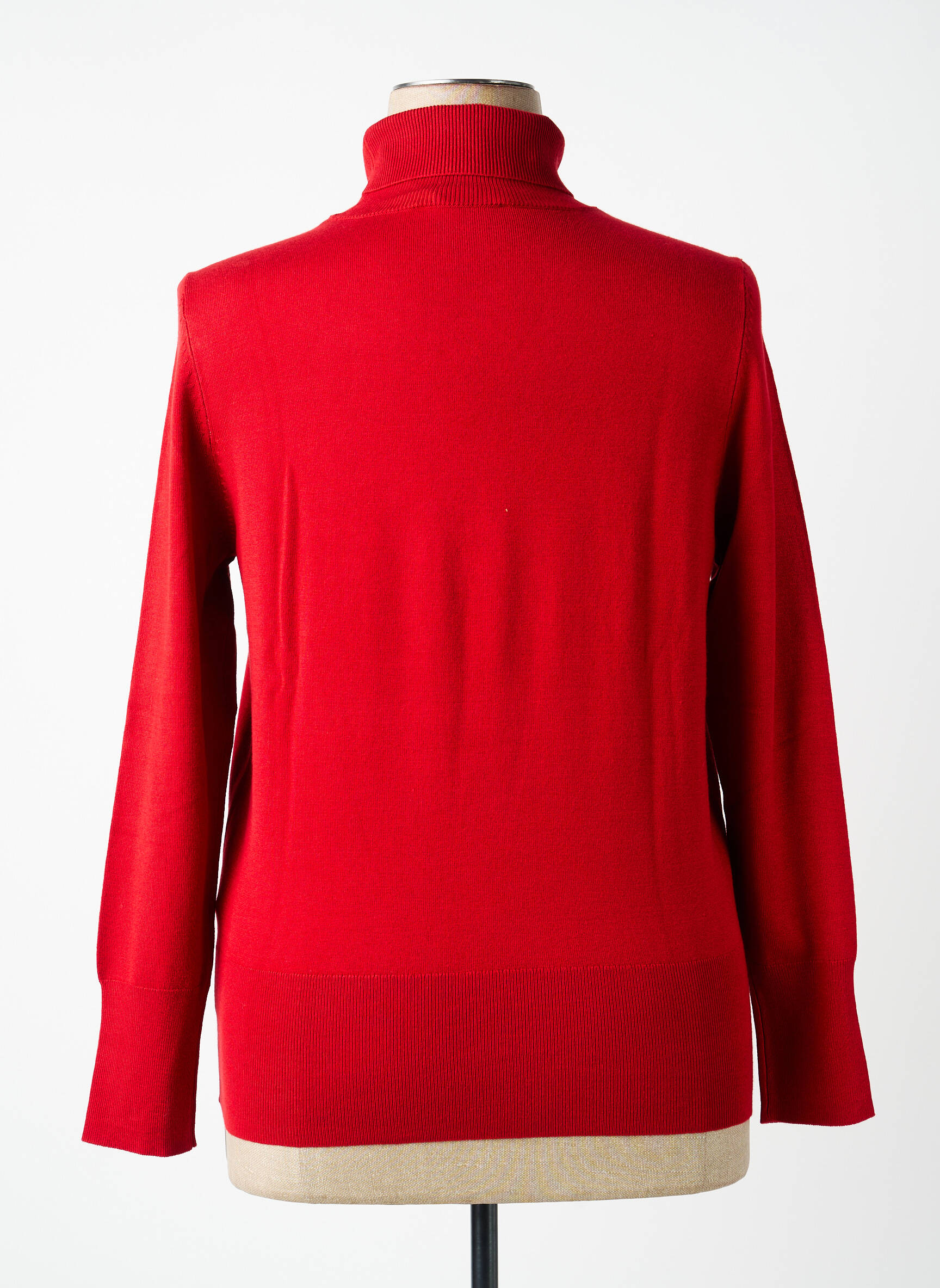 Pull col roulé stretch manches longues rouge BETTY BARCLAY femme