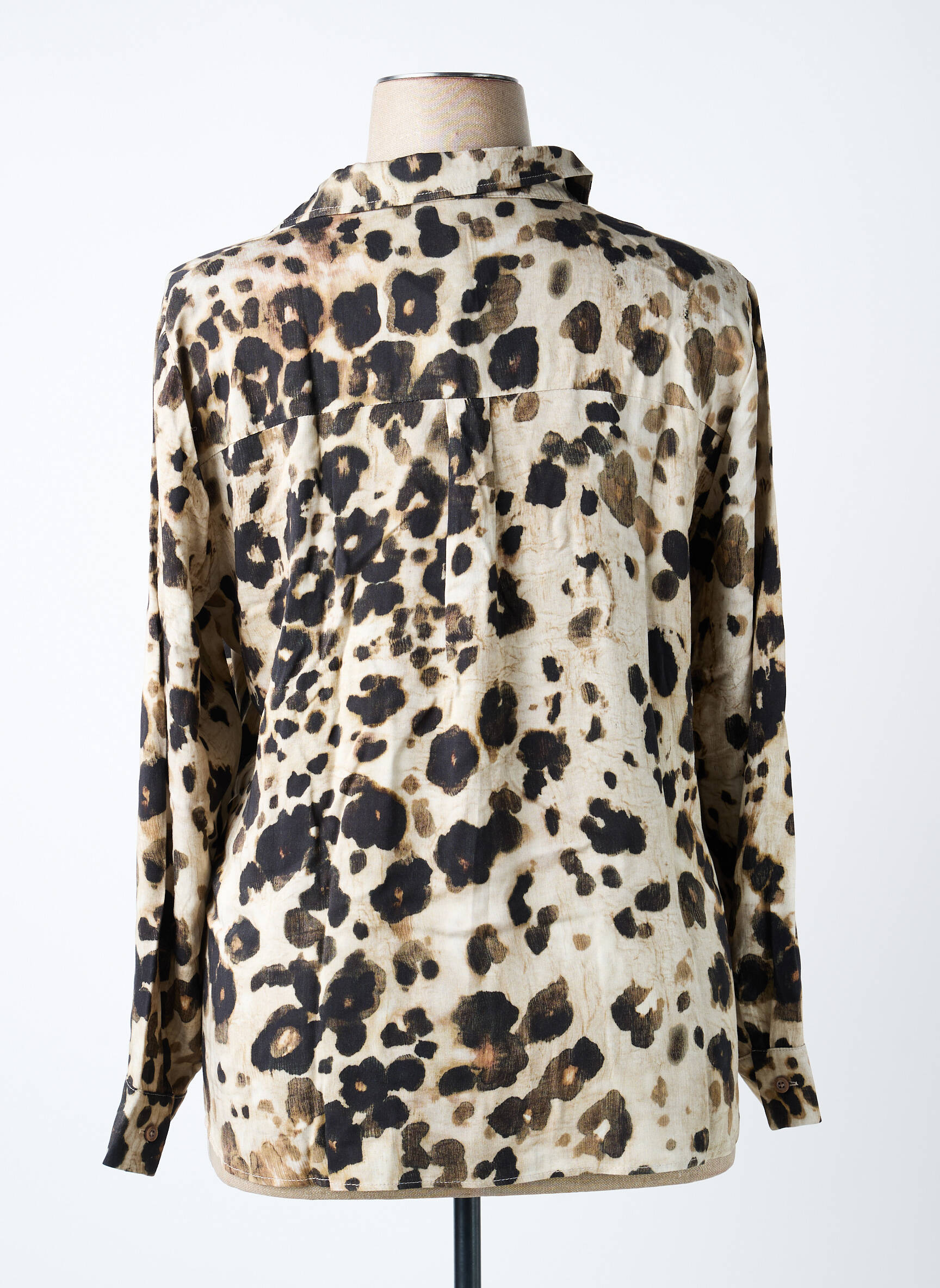 Blouse tissage popeline manches longues beige BETTY BARCLAY femme