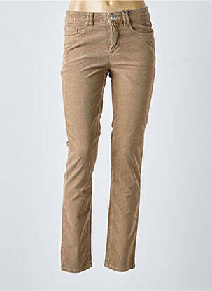 Pantalon slim stretch taille normale marron STARK femme