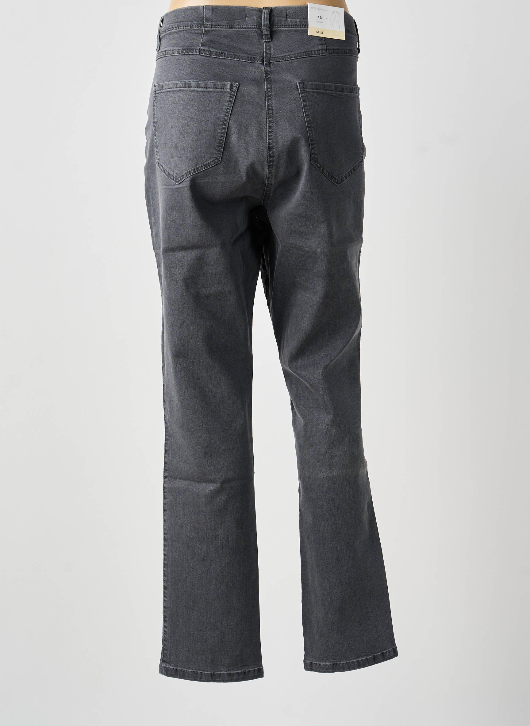 Jeans coupe slim taille haute taille haute gris BETTY BARCLAY femme