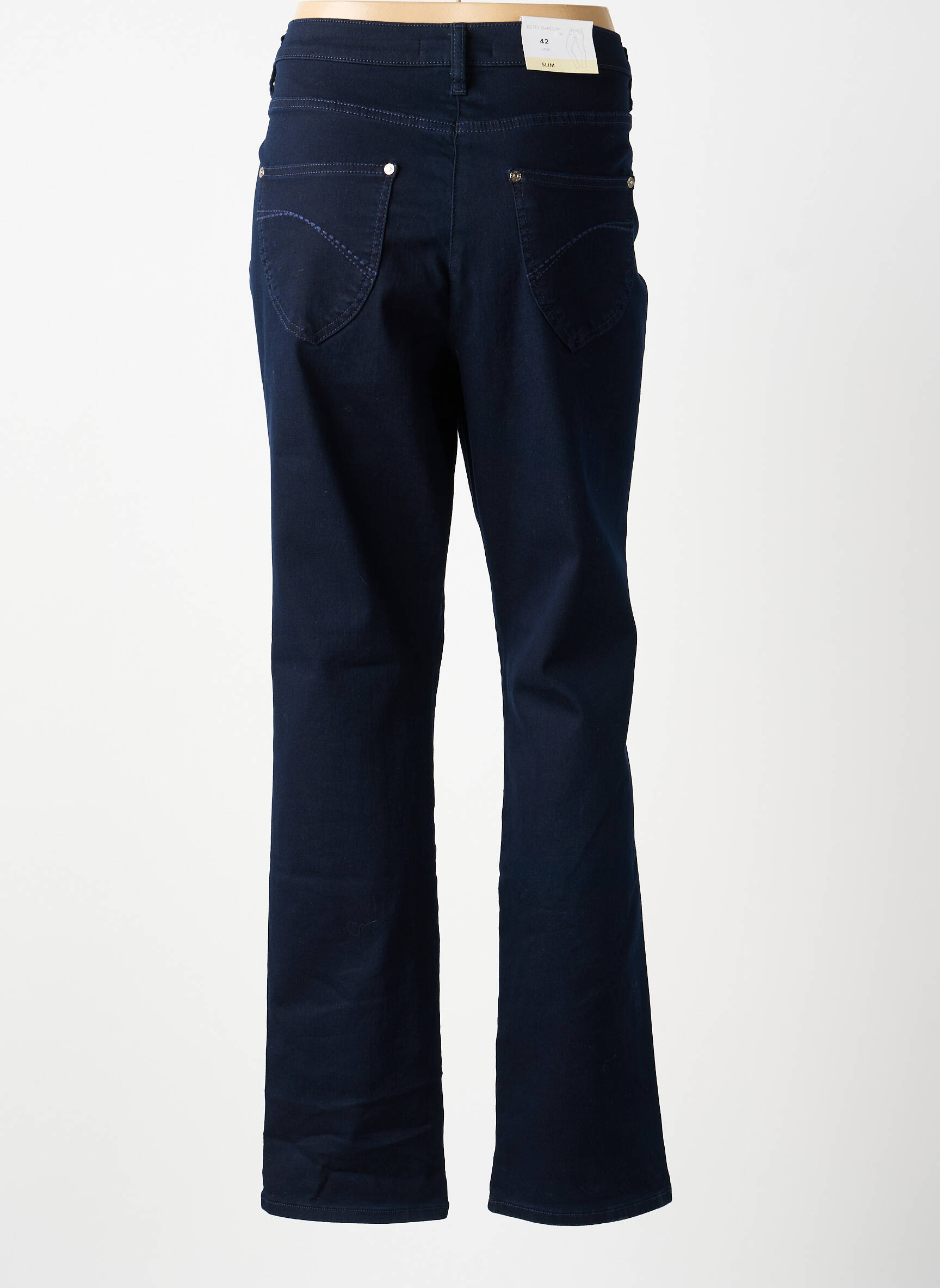 Jeans coupe slim taille haute taille haute bleu BETTY BARCLAY femme