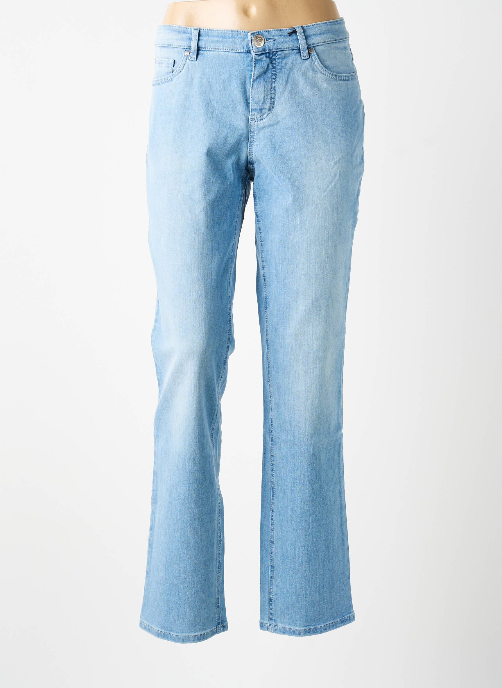 Jeans coupe droite stretch taille normale bleu STARK femme