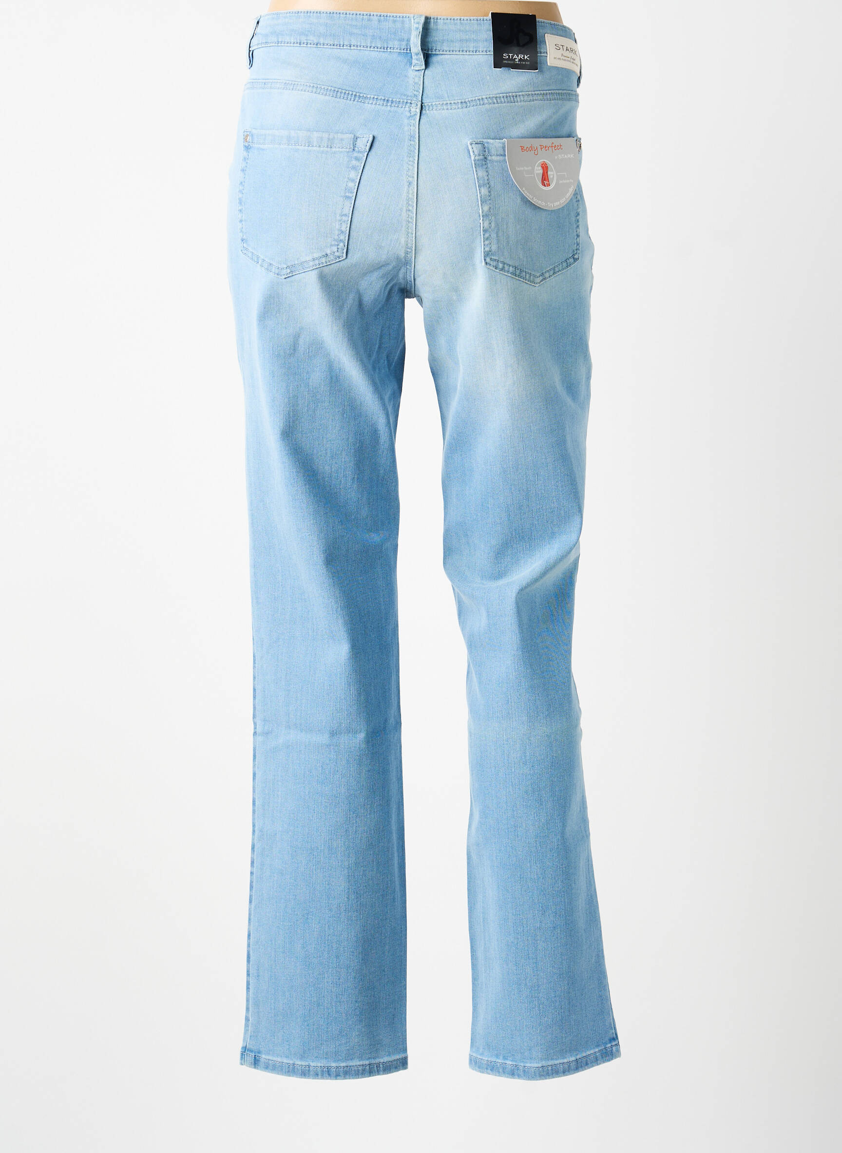 Jeans coupe droite stretch taille normale bleu STARK femme