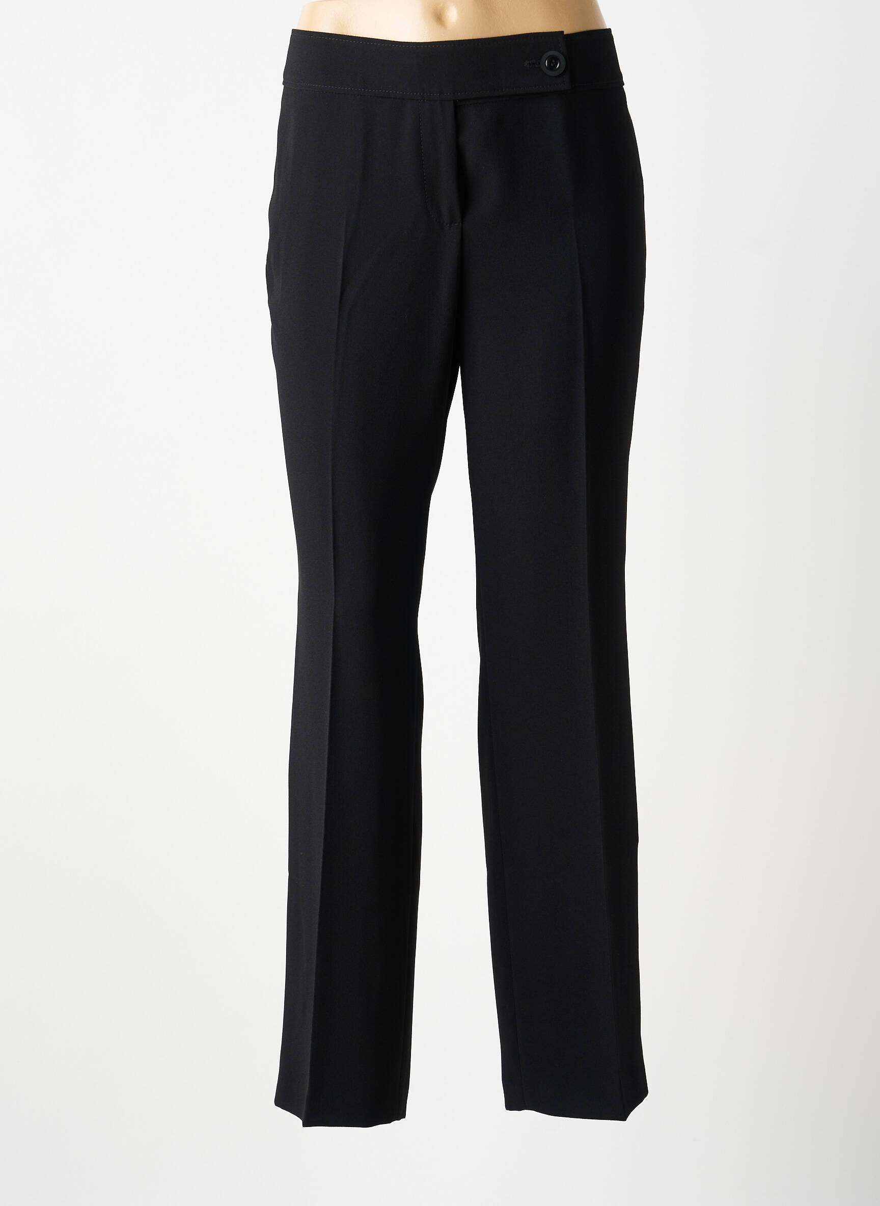Pantalon droit tissage crêpe taille normale noir GARDEUR femme