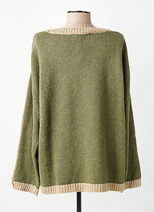 Pull coupe droite manches longues vert DIANA GALLESI femme