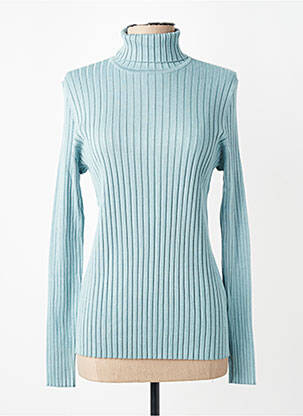 Pull col roulé coupe cintrée manches longues bleu BETTY BARCLAY femme