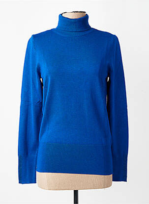 Pull col roulé coupe cintrée manches longues bleu BETTY BARCLAY femme