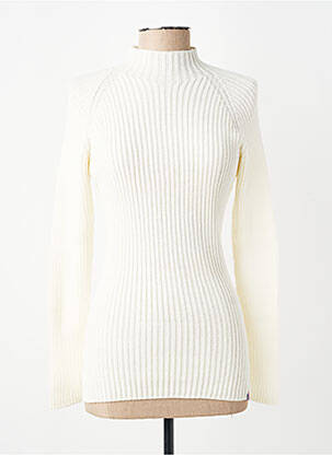 Pull coupe cintrée manches longues blanc PULL & MAILLE femme