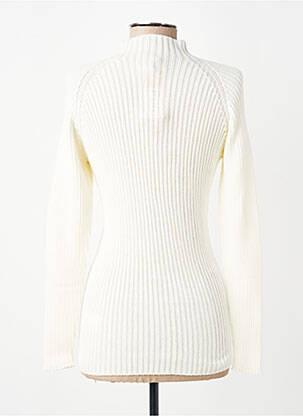 Pull coupe cintrée manches longues blanc PULL & MAILLE femme