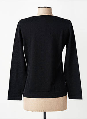 Pull coupe cintrée manches longues noir DANEVA femme