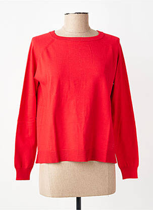 Pull coupe droite manches longues rouge I BLUES femme