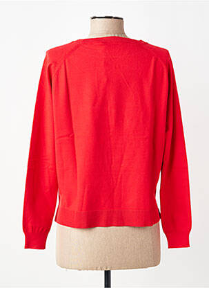 Pull coupe droite manches longues rouge I BLUES femme