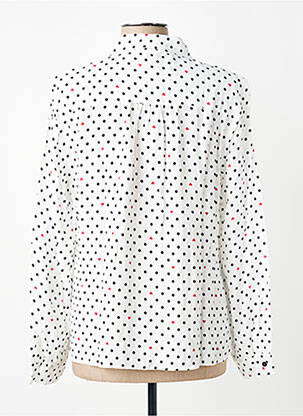 Chemisier tissage crêpe manches longues blanc I BLUES femme