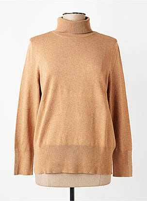 Pull col roulé coupe cintrée manches longues marron BETTY BARCLAY femme