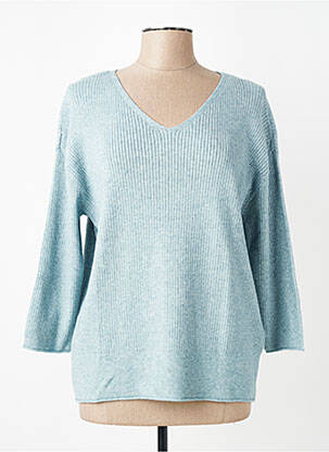 Pull coupe droite manches longues bleu BETTY BARCLAY femme