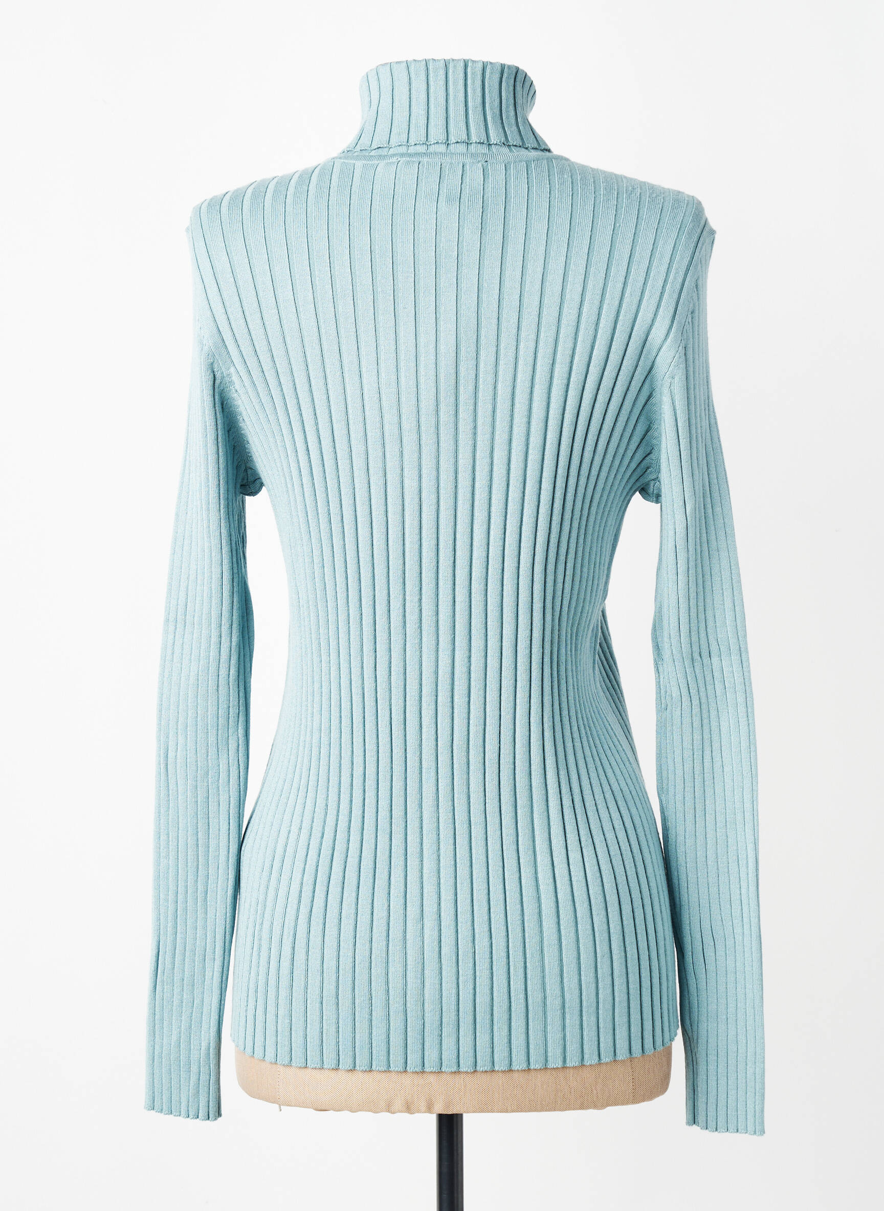 Pull col roulé coupe cintrée manches longues bleu BETTY BARCLAY femme