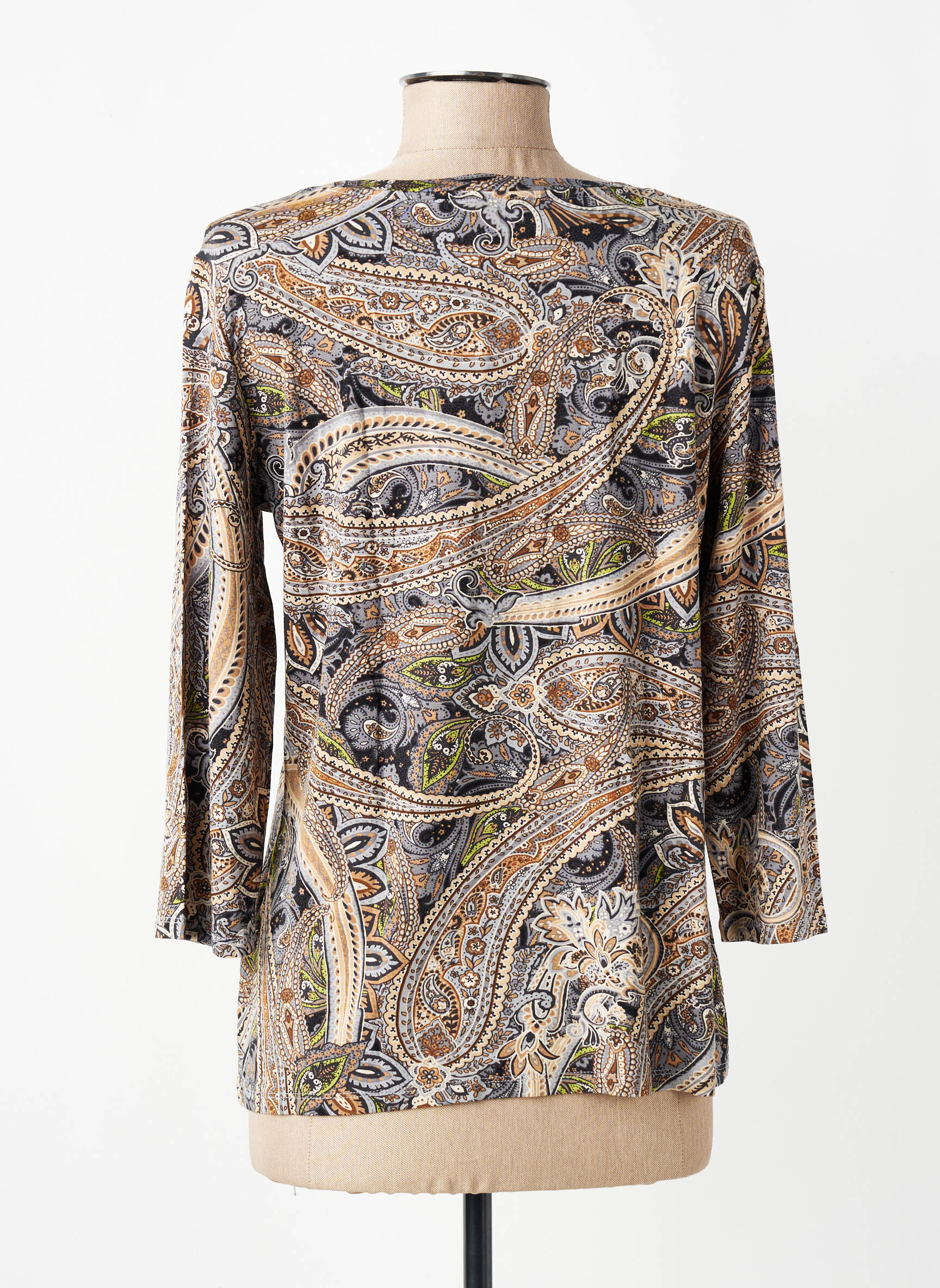T-shirt manches 3/4 manches 3/4 marron BETTY BARCLAY femme