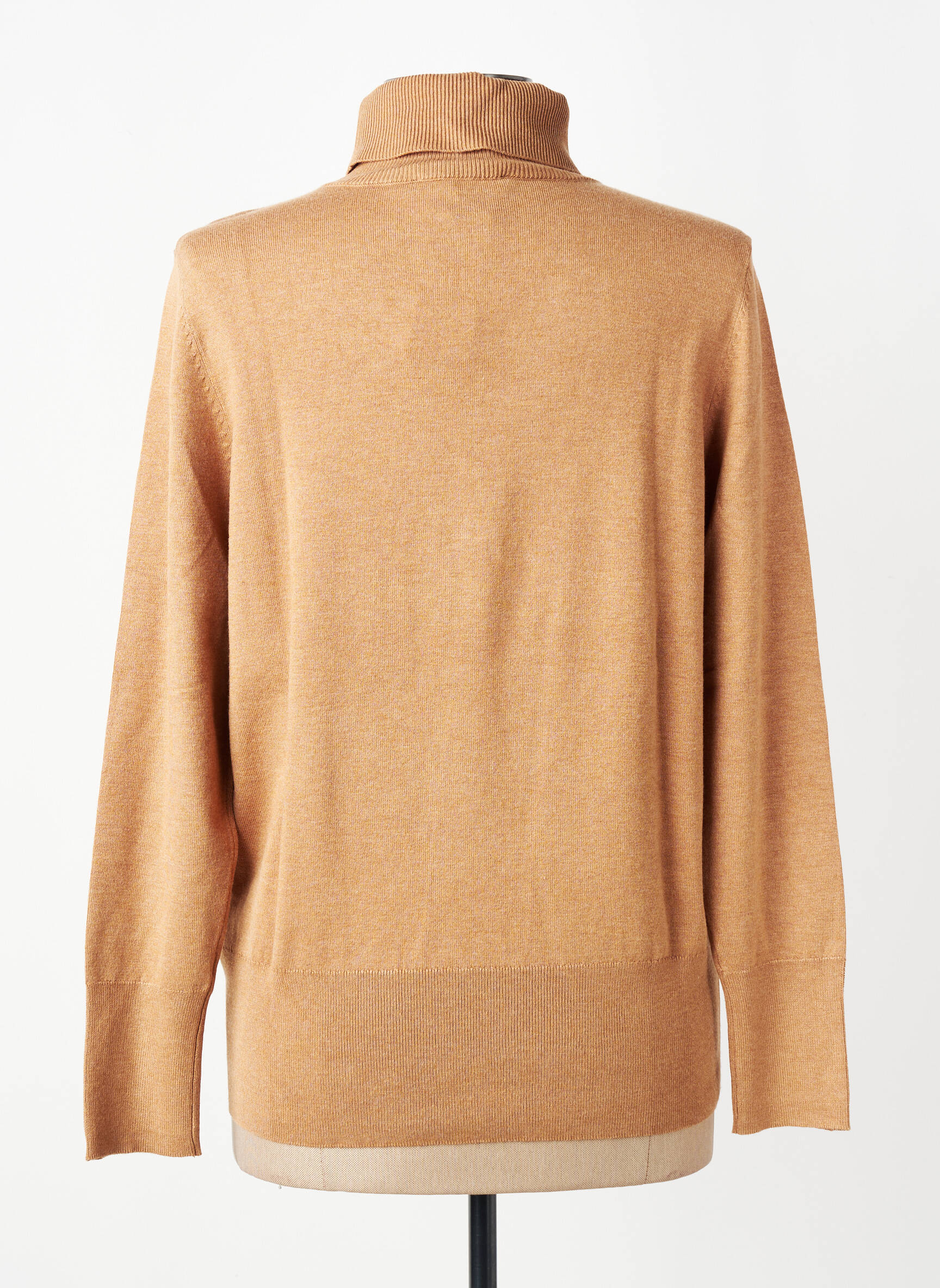 Pull col roulé coupe cintrée manches longues marron BETTY BARCLAY femme