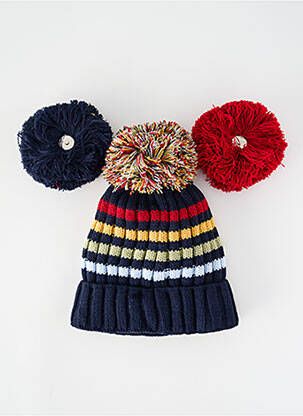 Bonnet bord-côtes bleu CABAÏA garçon
