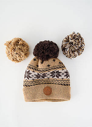 Bonnet doublure textile beige CABAÏA homme