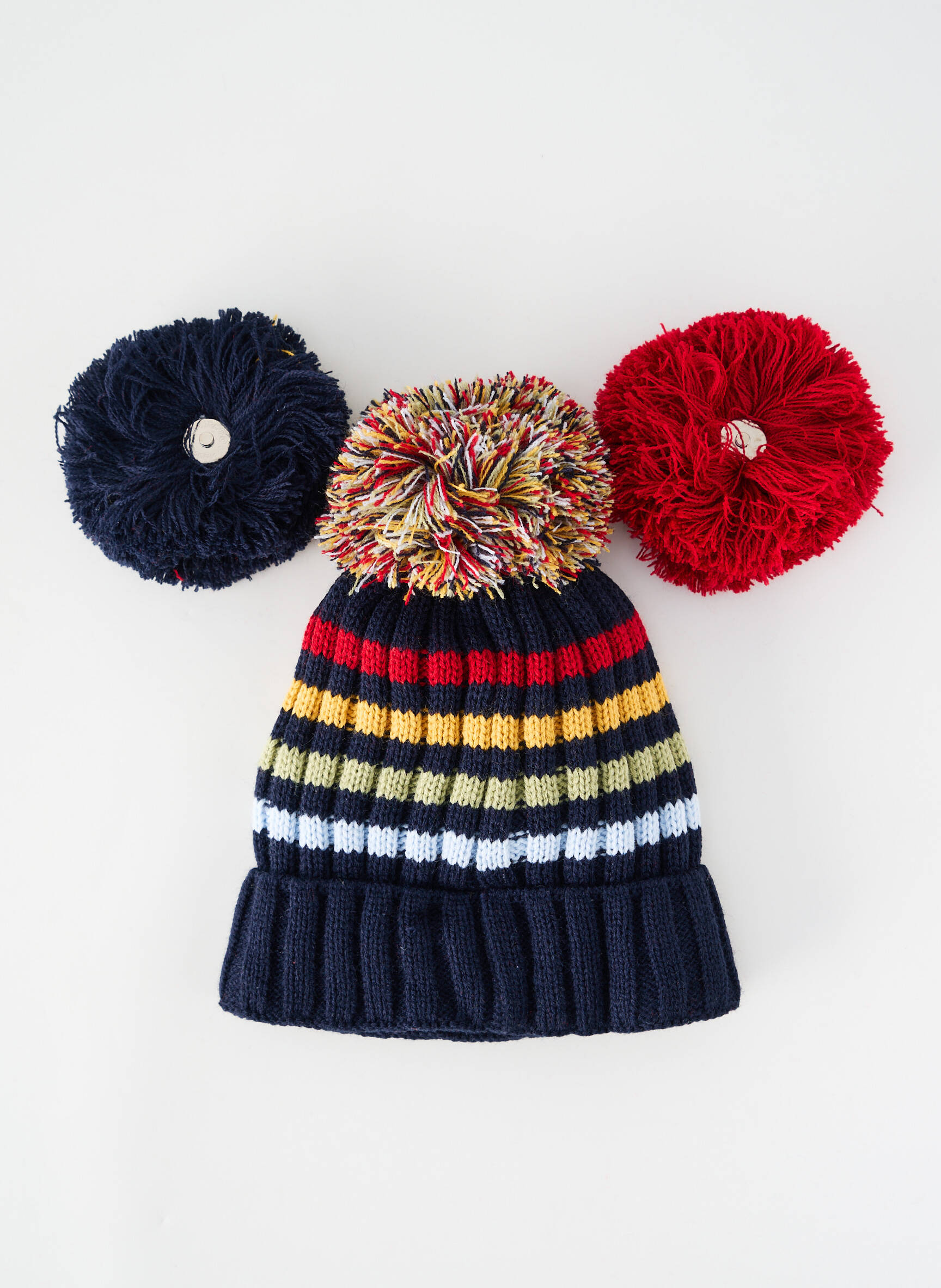 Bonnet bord-côtes bleu CABAÏA garçon
