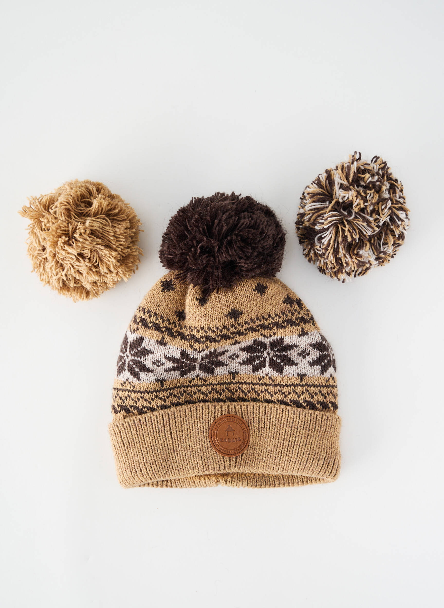Bonnet doublure textile beige CABAÏA homme
