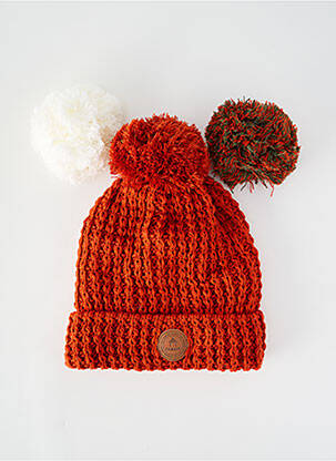 Bonnet doublure textile orange CABAÏA homme
