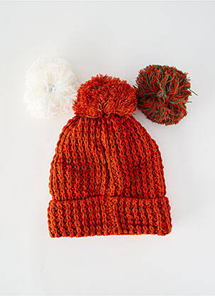 Bonnet doublure textile orange CABAÏA homme