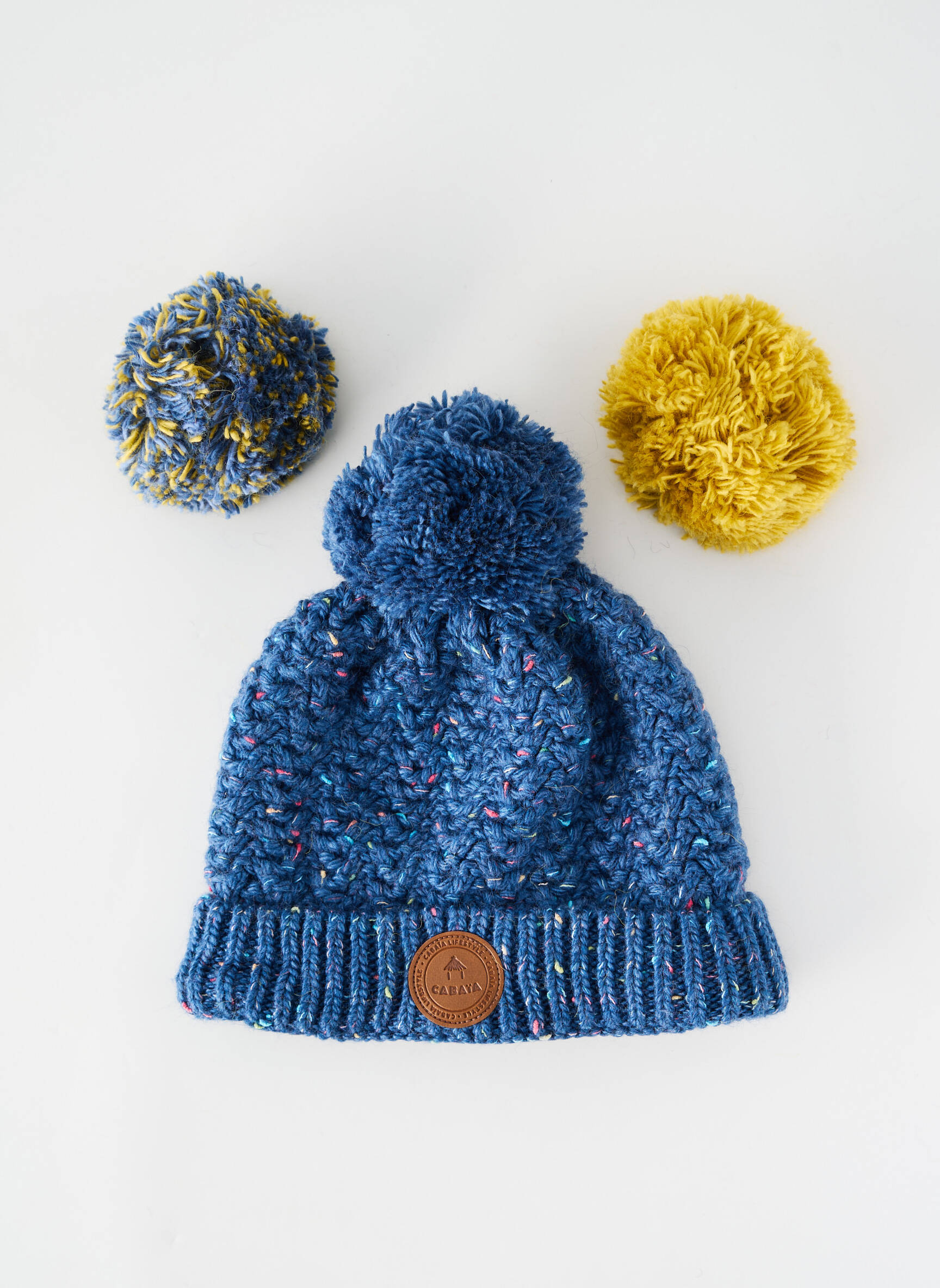 Bonnet bord-côtes bleu CABAÏA garçon