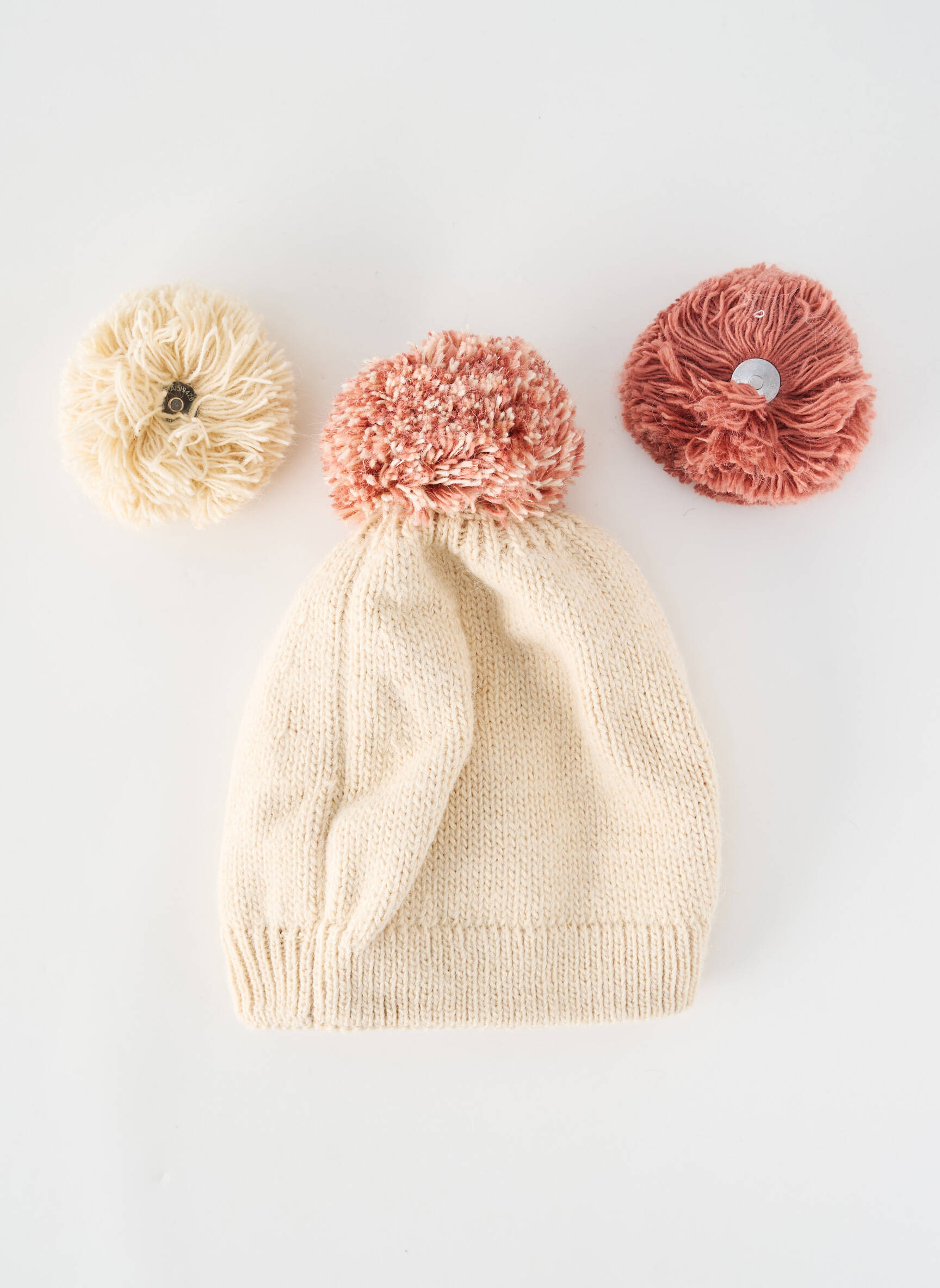 Bonnet bord-côtes beige CABAÏA fille