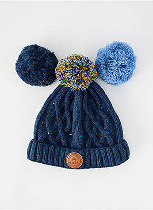 Bonnet bord-côtes bleu CABAÏA garçon
