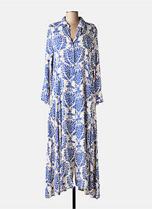 Robe longue manches longues manches longues bleu TIRAMISU femme