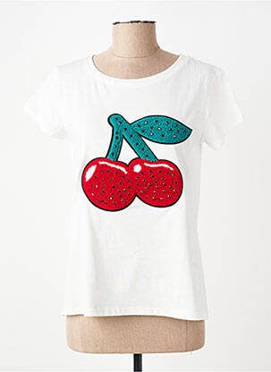 T-shirt stretch manches courtes blanc #OOTD femme