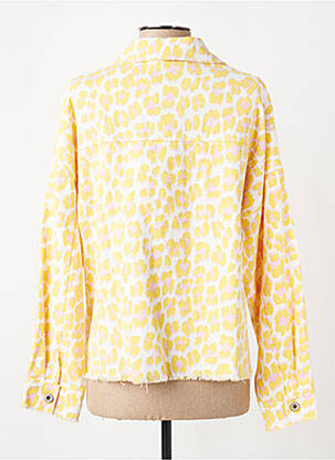 Veste casual poignets boutonnés avec fente jaune OTTANTOTTO femme