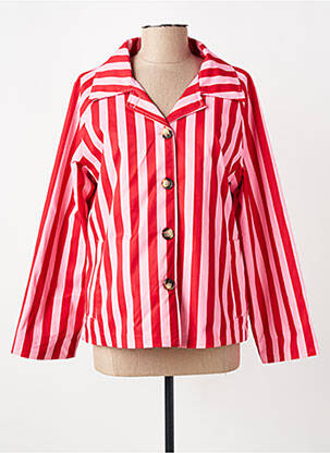 Veste casual col tailleur rouge OTTANTOTTO femme