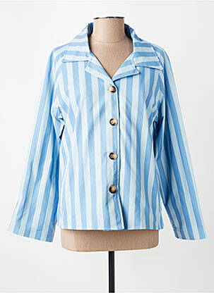 Veste casual col tailleur bleu OTTANTOTTO femme