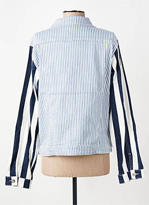 Veste casual poignets boutonnés avec fente bleu MAISON ONADO femme