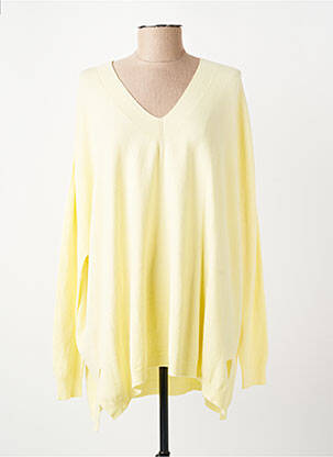 Pull col v manches longues jaune OTTANTOTTO femme